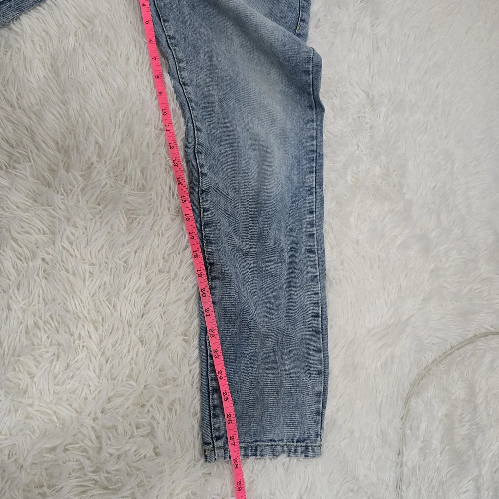 BoohooMAN Light Wash Straight Leg Button Fly Rigid Jeans 32 Long